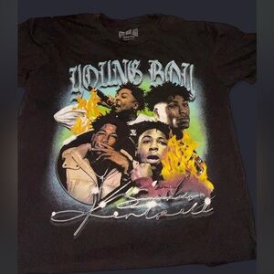 Black Graphic Crew Neck Men’s Shirt - NBA YOUNGBOY